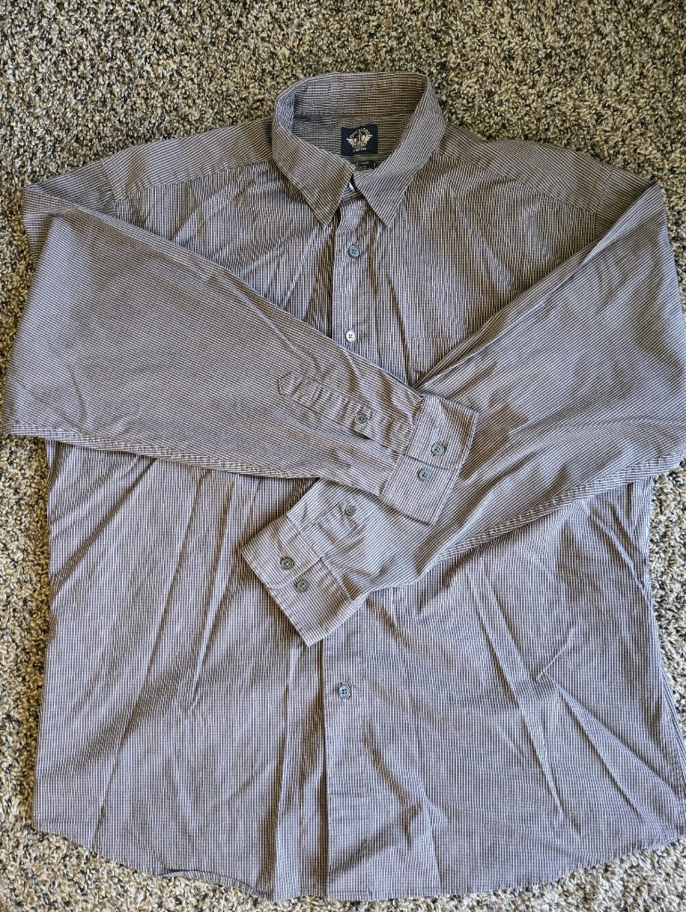 Dockers Stretch Men's Brown Dress Shirt Sz Large